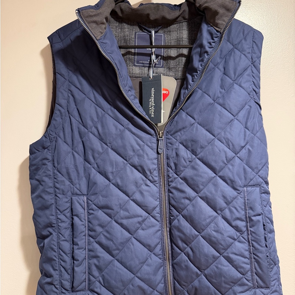 Vineyard Vines Men's Quilted Navy Vest